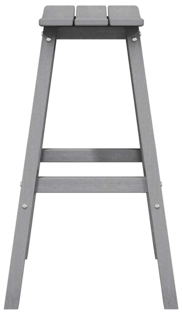 Bárszékek 9 db Világosszürke HDPE