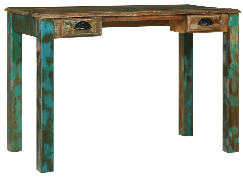 Asztal 112x55x76 cm Szilárd Fa Újrahasznosított