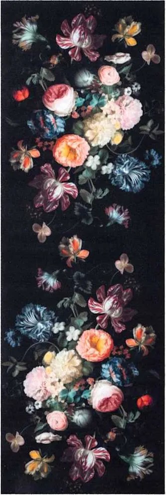 vidaXL Konyhai szőnyeg Fekete 180 x 60 cm Bársony