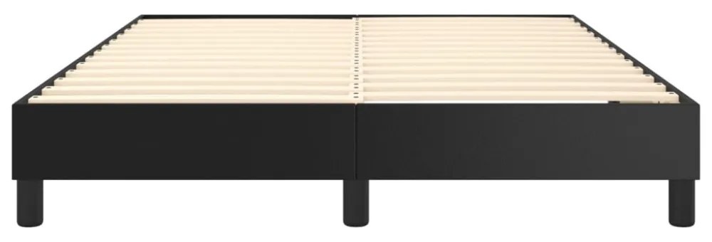 fekete műbőr rugós ágykeret 140x190 cm