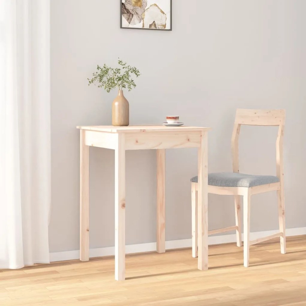 Tömör fenyőfa ebédlőasztal 55 x 55 x 75 cm
