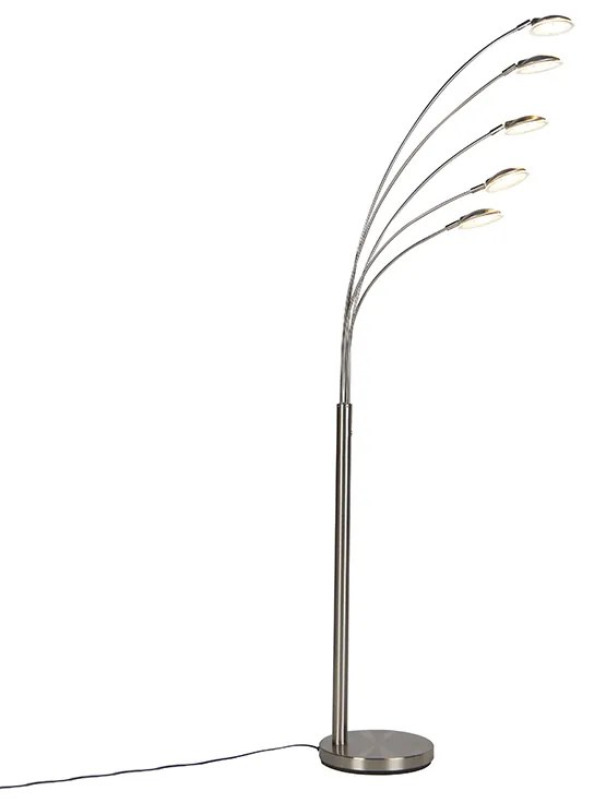 Acél állólámpa LED-del és érintőképernyős fényerő-szabályzóval - Sixties Trento