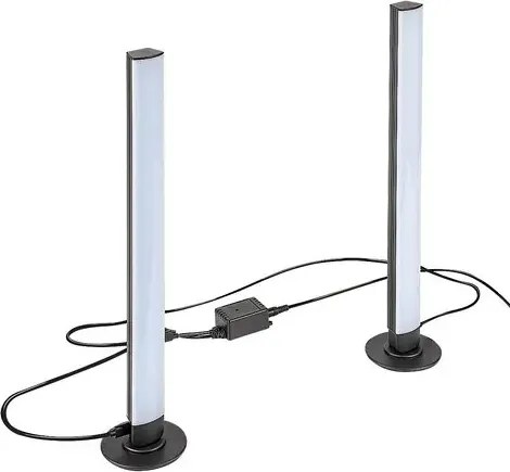 Paco állólámpa 5w ip20 fekete rgb távírányítóval 38cm magas