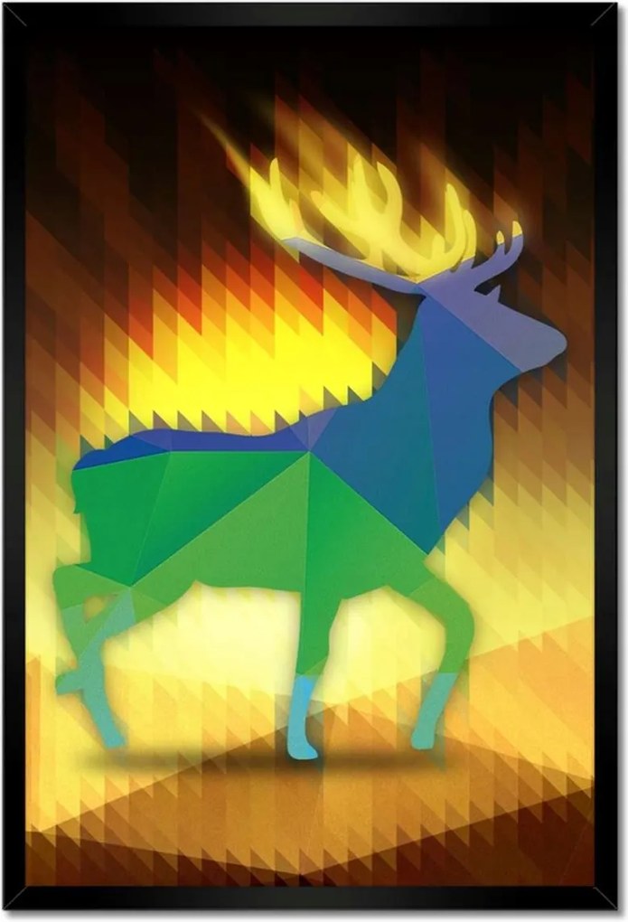 Poszterek keretben 40x60 Szarvas modern kép