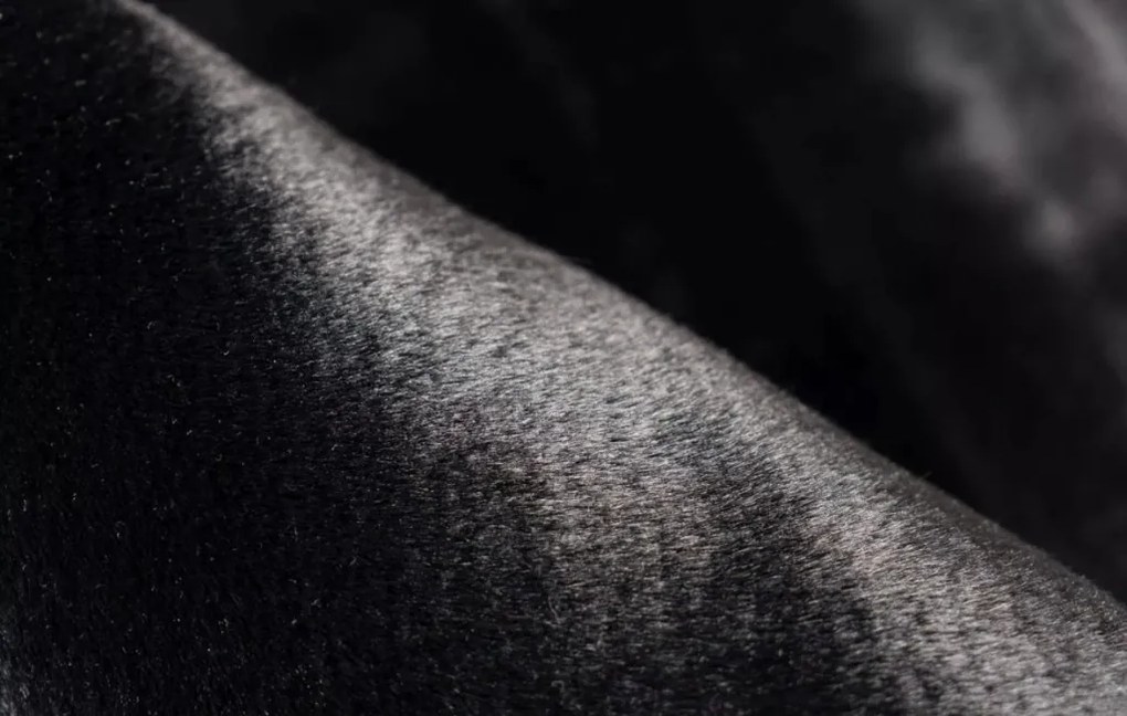 Lunasoft fekete extrán puha, plüss szőnyeg 60 cm-es szett