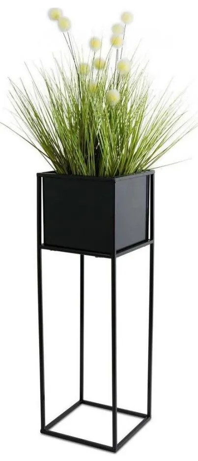 Virágállvány 70x24 cm fekete színben