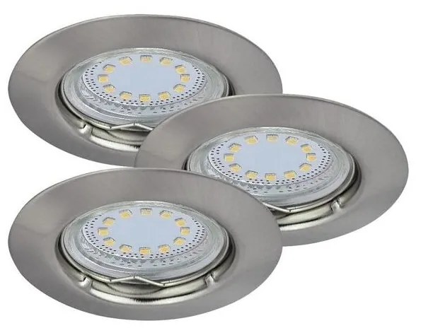 Rabalux 1163 - KÉSZLET 3xLED Beépíthető lámpa LITE 3xGU10/3W/230V