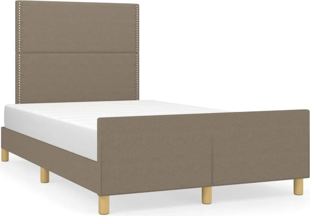 vidaXL tópszínű szövet ágykeret matrac nélkül 120x200 cm