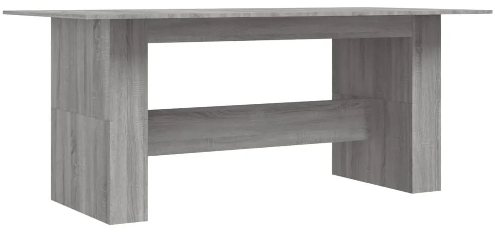 Szürke sonoma színű szerelt fa étkezőasztal 180 x 90 x 76 cm