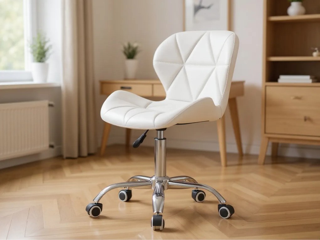 AVOLA fehér irodai szék eco bőrből