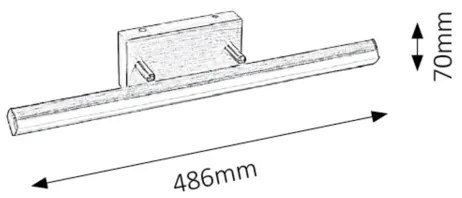 Rabalux 5720 - LED fürdőszobai tükörmegvilágító SILAS 1xLED/12W/230V