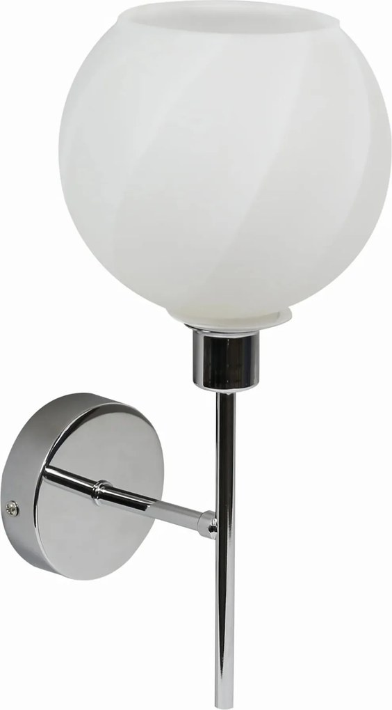 Candellux Fali lámpa Raul Króm/Fehér Üveg 1xE14 Modern