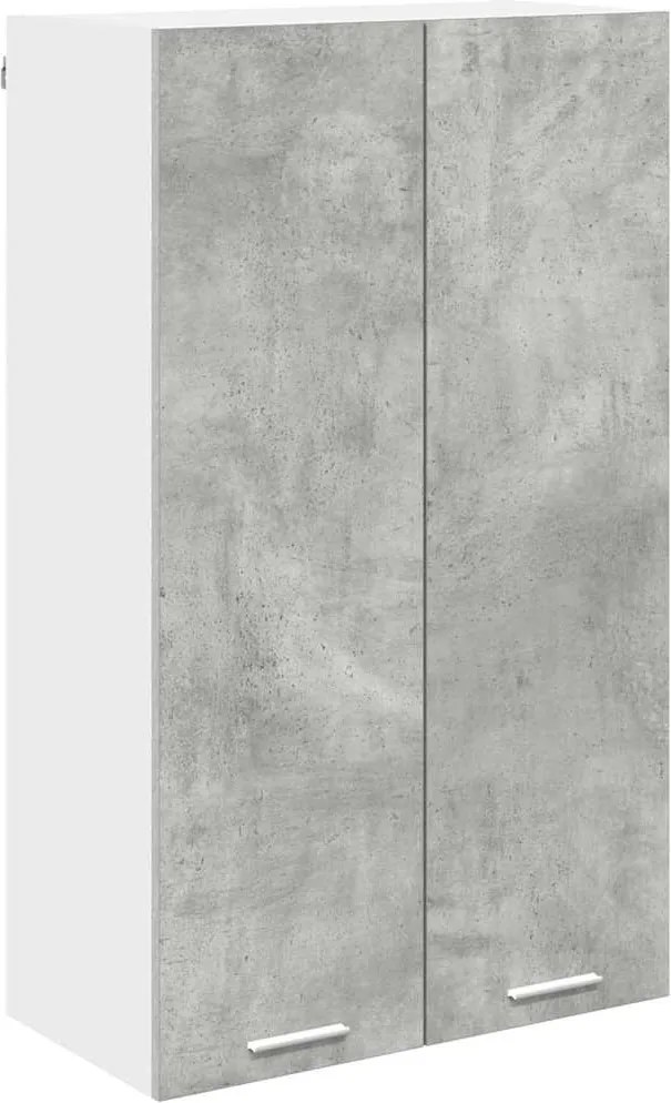vidaXL Függő szekrény tárolóval Beton Szürke 60 x 31 x 100 cm Faanyag