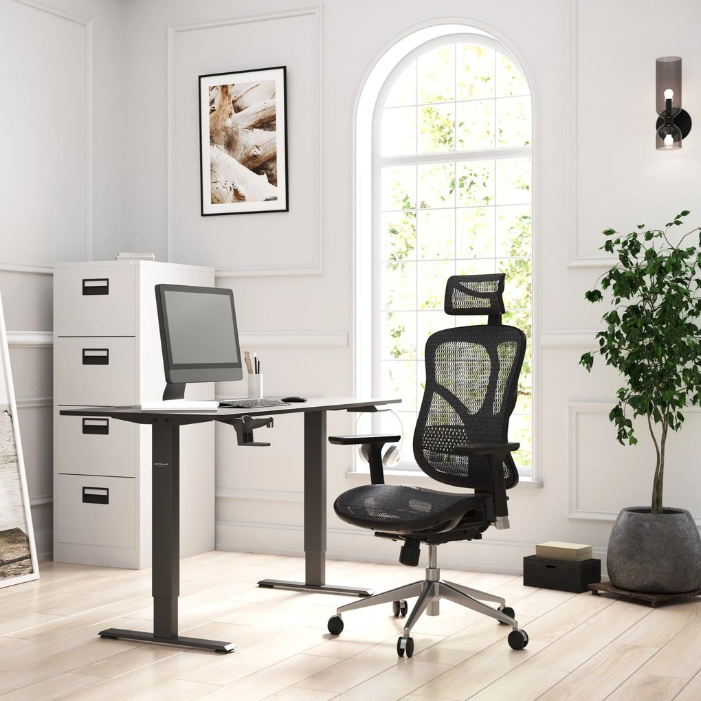 Ergonomikus hálós irodai szék fekete: Diablo V-Basic