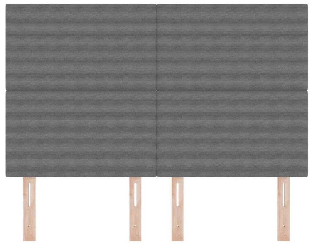 Fejtámla Egyszerű Dizájn Világosszürke 140 cm Kordbársony Szövet