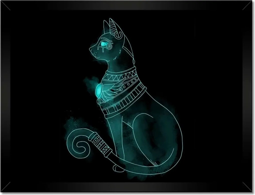 Poszterek keretben 40x30 Egyiptomi doromboló cica