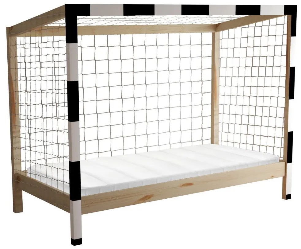 Gyerekágy 90 cm Facilmente (természetes + fehér + fekete) (ágyráccsal). 1116345