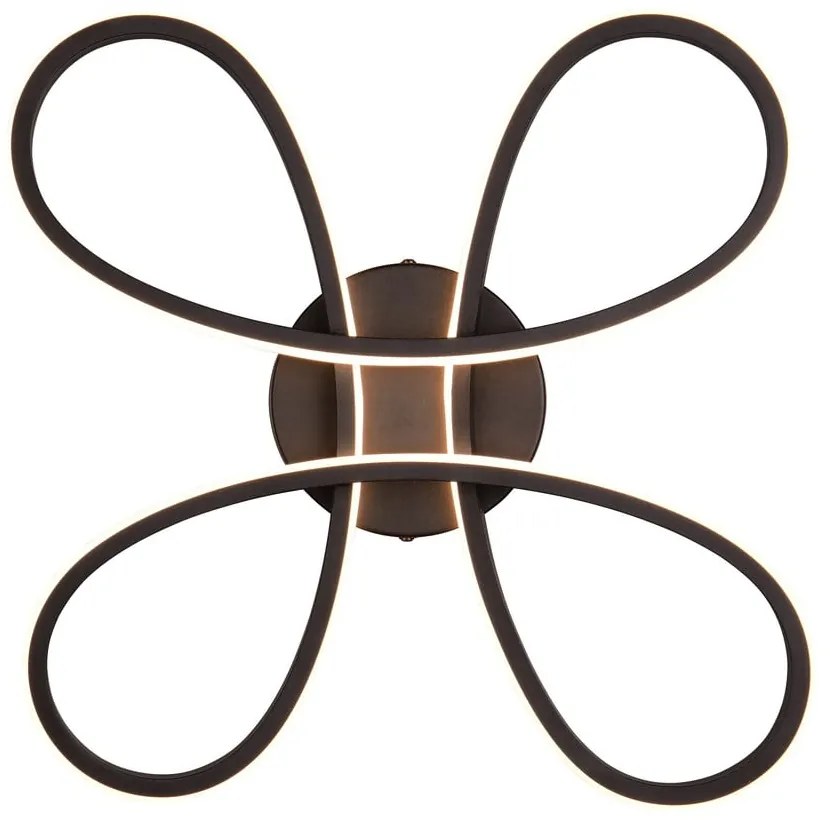 Fekete LED mennyezeti lámpa 40x40 cm Fly – Trio