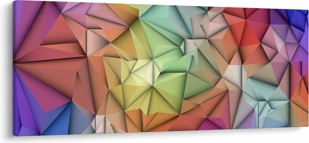 Kép - Sokszögű absztrakció (120x50 cm)