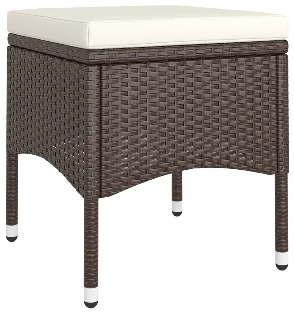 9 részes barna polyrattan kerti étkezőgarnitúra