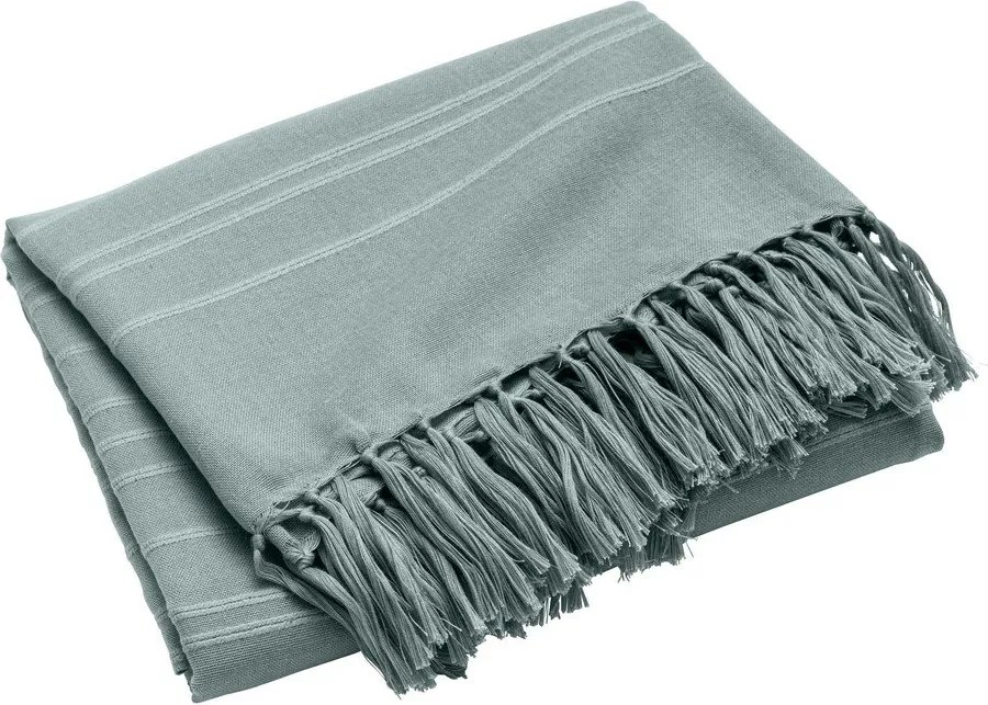 Zöld pamut ágytakaró 180x220 cm Lilia – douceur d'intérieur