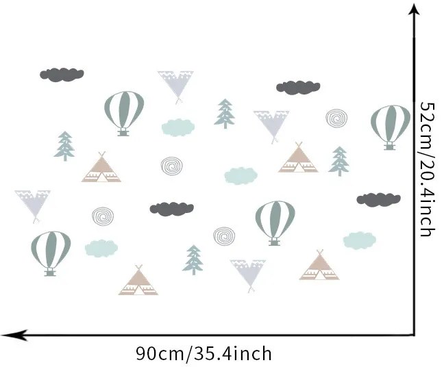 Falmatrica "Teepee és puff" 8 - 9 cm