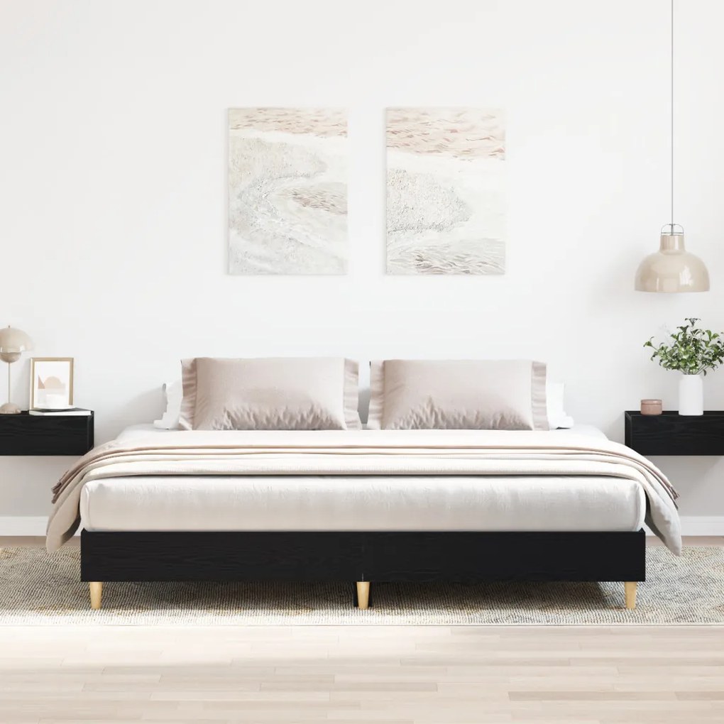 Ágykeret Musta tammi 200 x 200 cm Faanyag