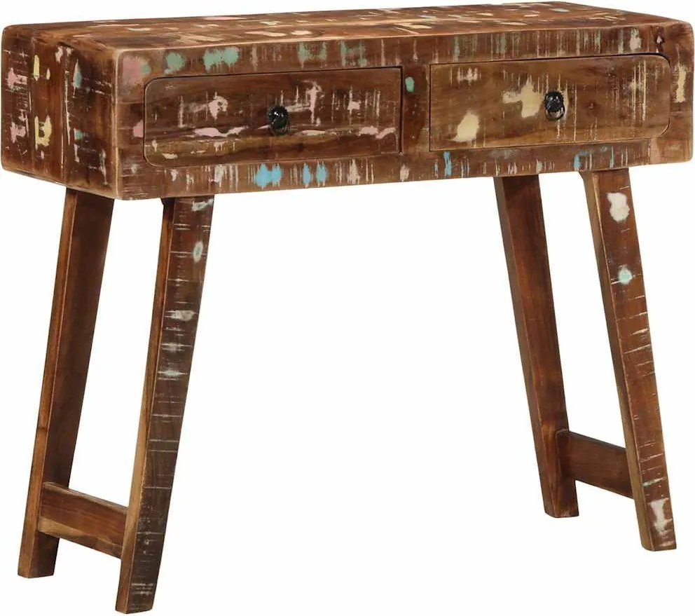 vidaXL tömör újrahasznosított fa tálalóasztal 90x32x75 cm