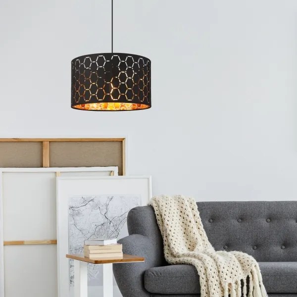 ULLE kábeles függőlámpa 1xE27/15W/230V fekete