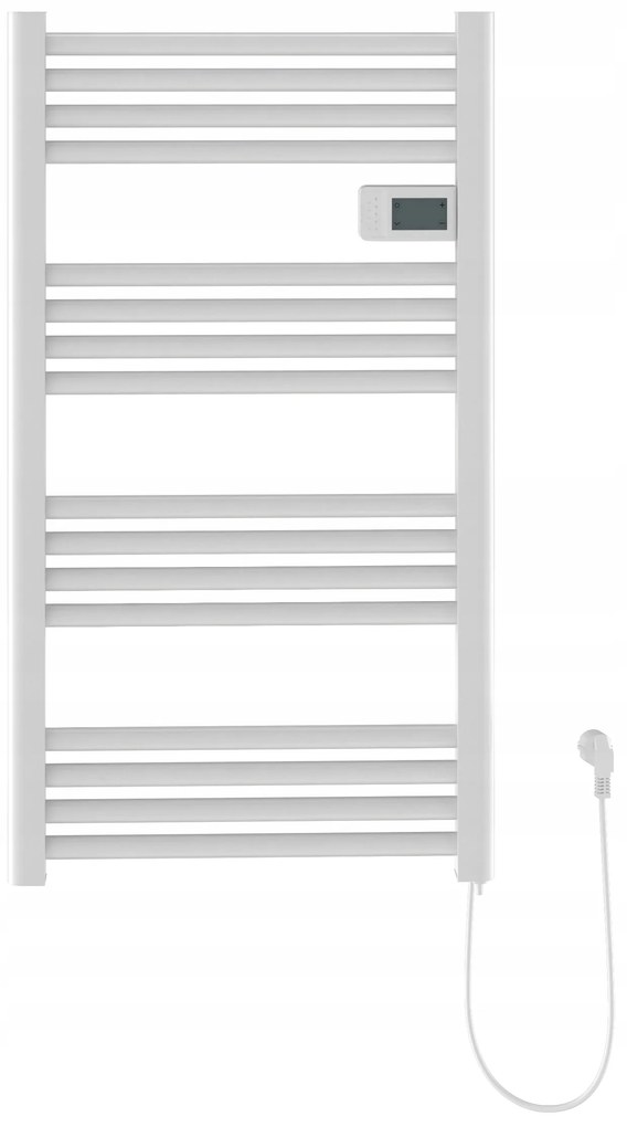 Erga Pago, elektromos radiátor 540x960 mm digitális termosztáttal, 500W, matt fehér, ERG-LAV-GRZE-E-ALU-960540-WH