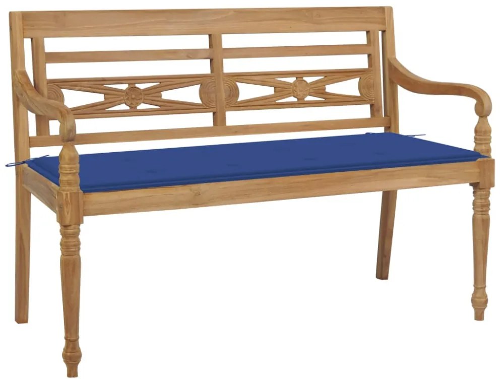 tömör tíkfa Batavia pad királykék párnával 120 cm