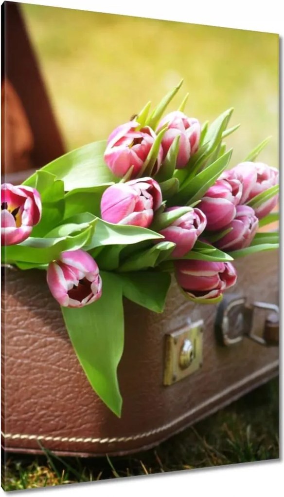 Vászonkép 80x120 Szerelmes bőrönd