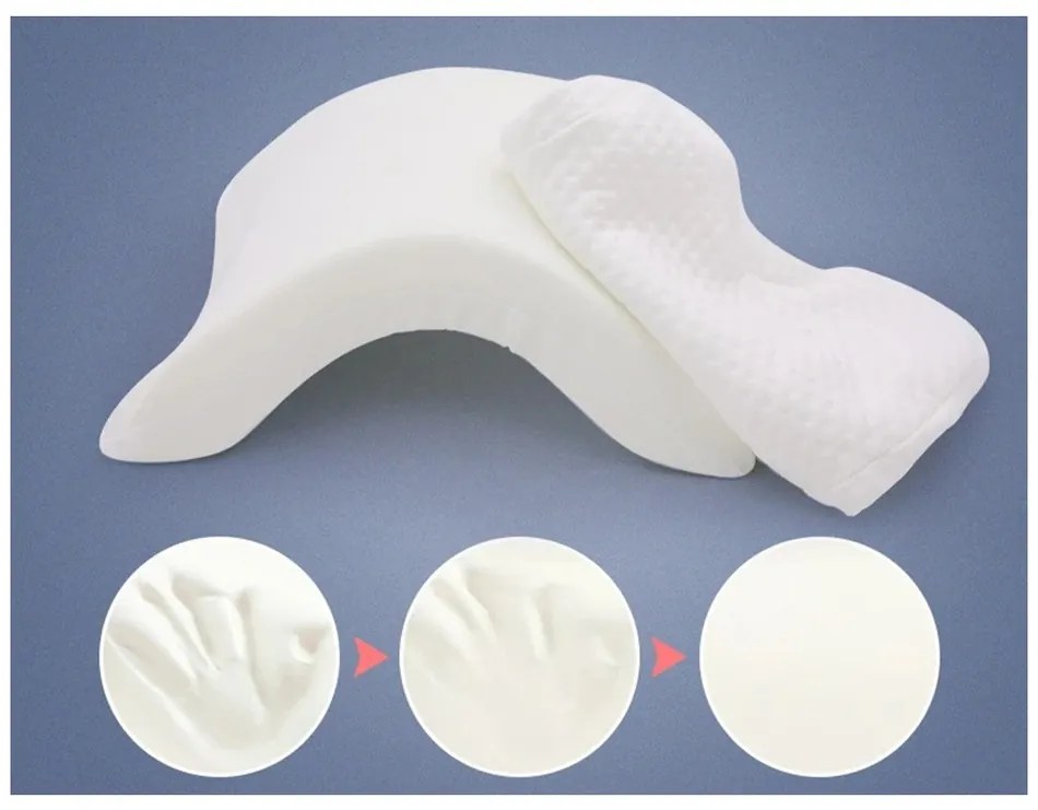 Ergonómikus párna ív alakban formázva