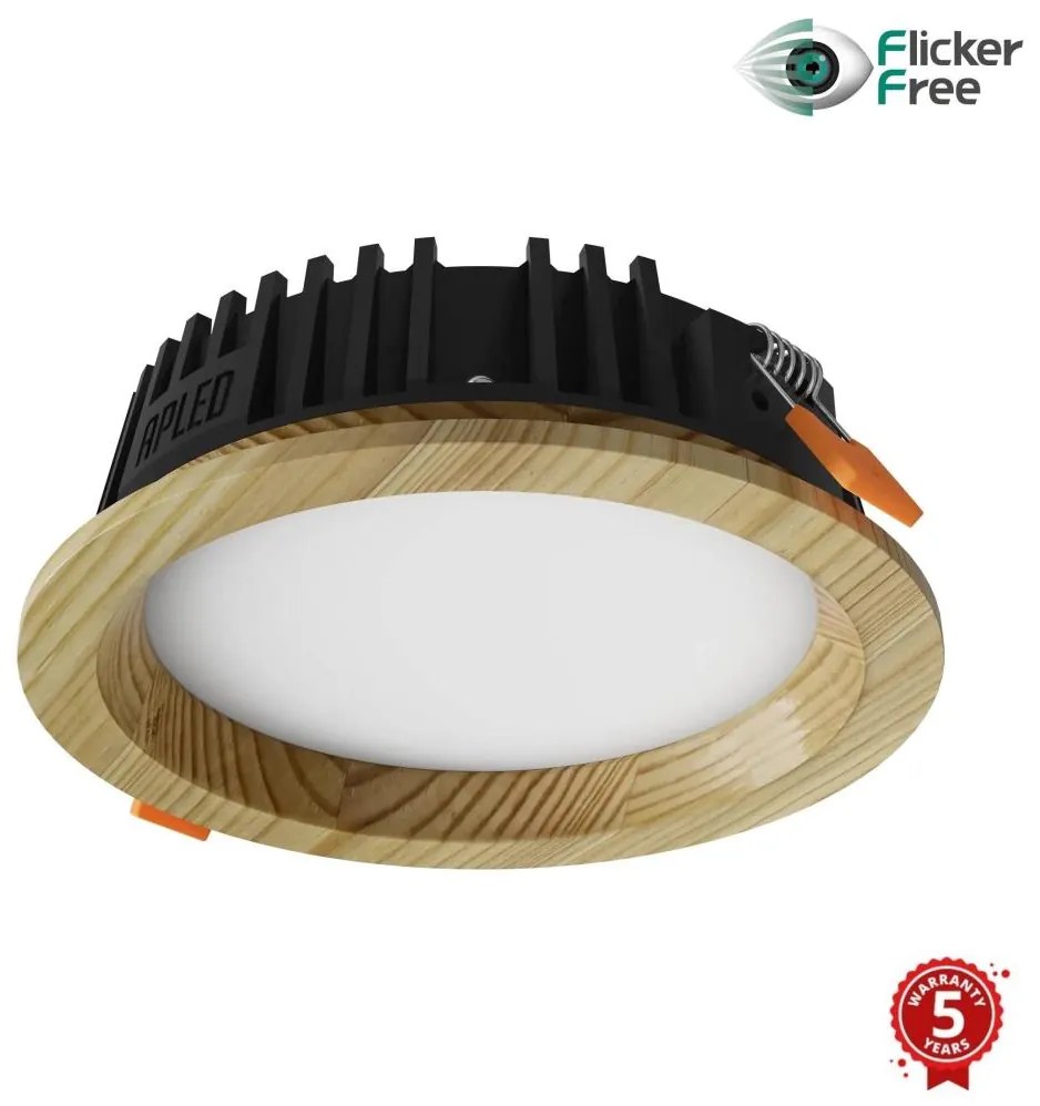 APLED - LED Lámpa RONDO WOODLINE LED/6W/230V 4000K átm. 15 cm fenyő tömör fa