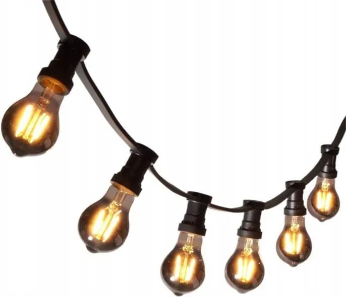 Professzionális fényfüzér kertbe, teraszra, erkélyre A60 Plain Smoke