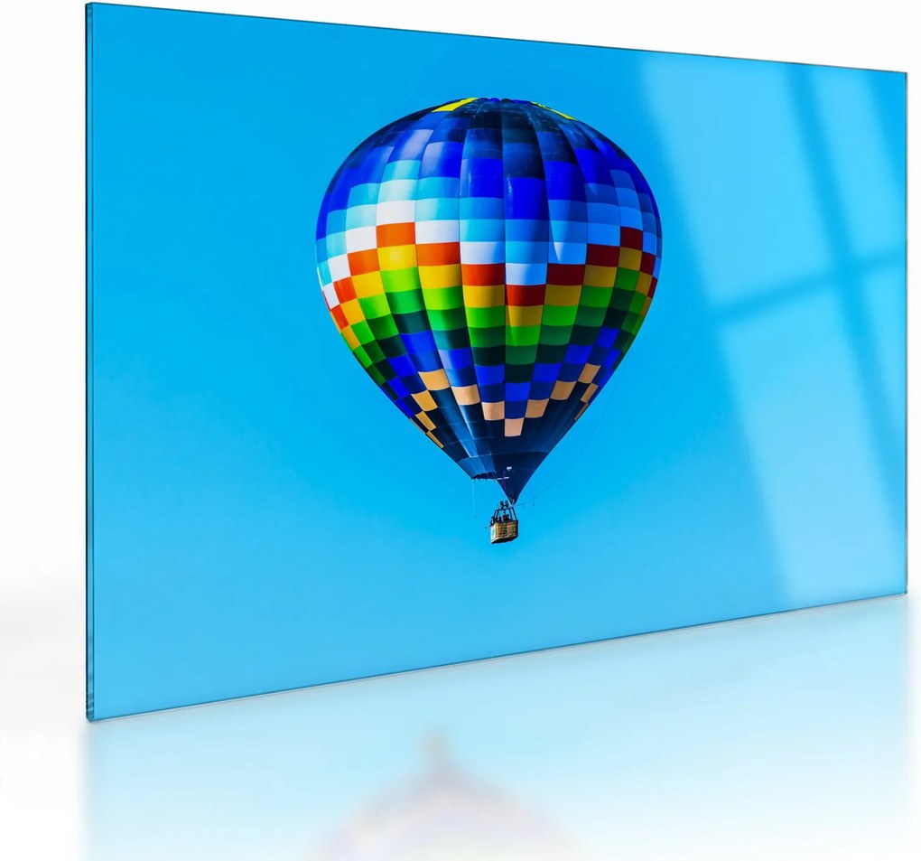 Kép - Hőlégballon (üvegen) (70x50 cm)