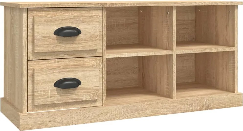 vidaXL sonoma tölgy színű szerelt fa fali TV-szekrény 102x35,5x47,5 cm