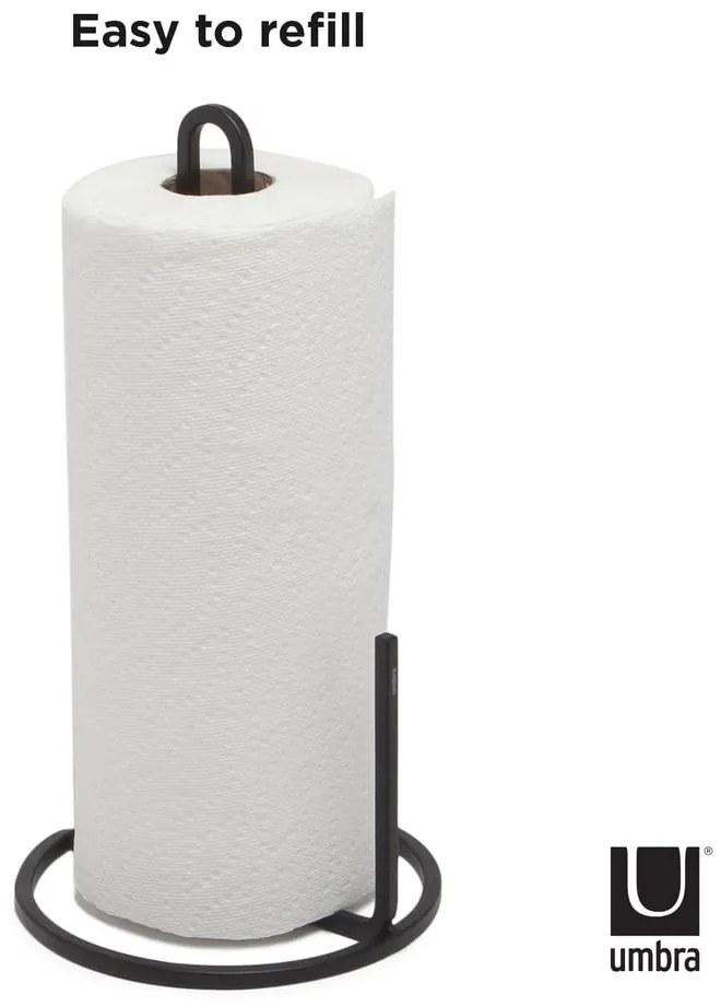 Fekete acél papírtörlő tartó ø 17 cm Squire – Umbra