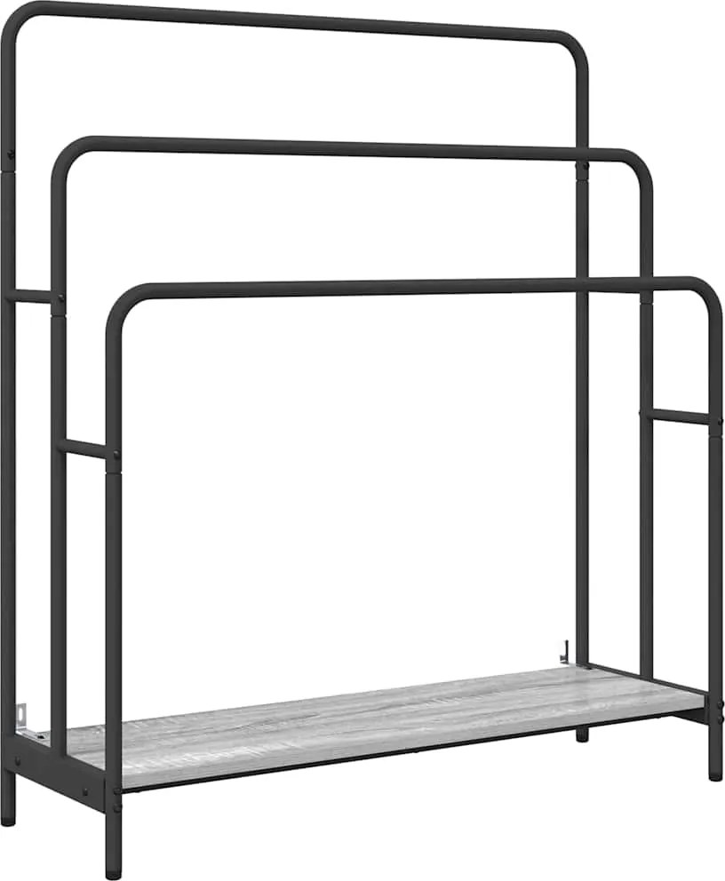 vidaXL Ruhaszárító polcokkal Szürke Sonoma 90 x 30 x 100,5 cm Faanyag