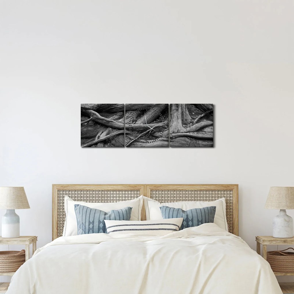 Kép - A fa gyökerei (órával) (90x30 cm)