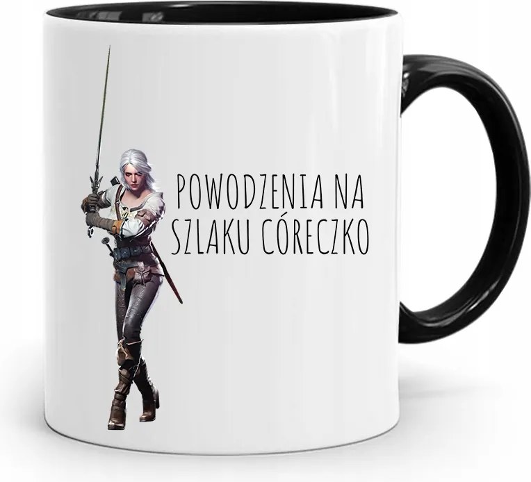 Fekete Bögre A Sok Siker Lányának Az Ösvényen, fényképes nyomtatással