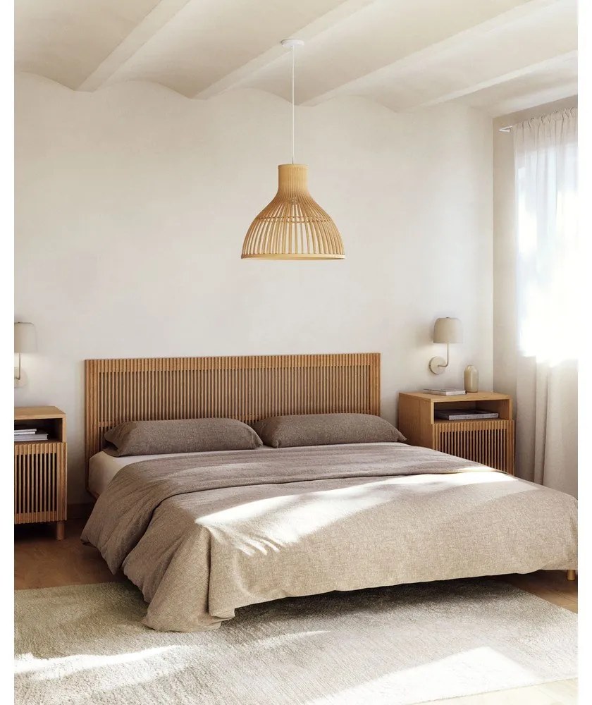 Natúr színű kőrisfa ágytámla 175x70 cm Beyla – Kave Home