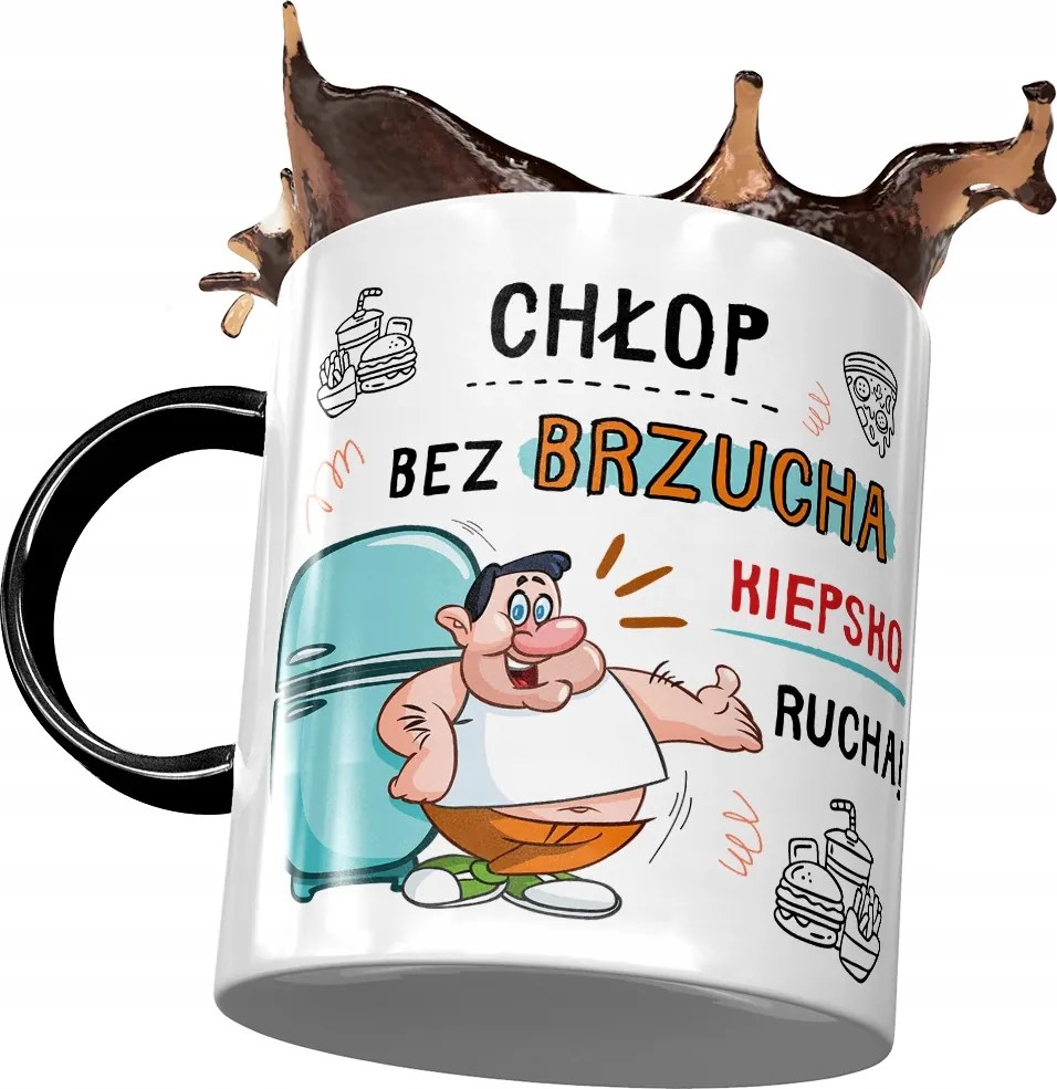 Bögre Fekete Vicces Has nélküli Paraszt Ajándék Nyomtatott Fotóval