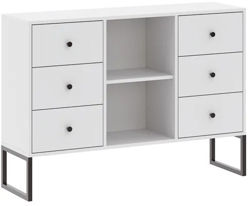 Comodă, culoare albă. LINEA 115 cm.