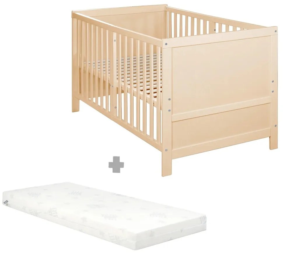 Natúr színű babaágy állítható magassággal 70x140 cm Easy Sleep – Roba