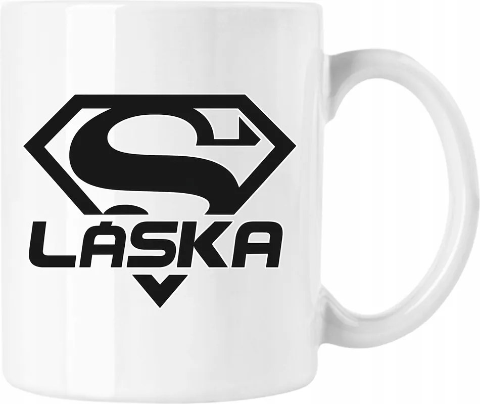 Bögre Szuper Csaj Az Erő Szimbóluma Fehér 330ml