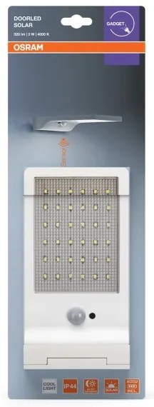 Osram - Napelemes LED fali lámpa érzékelővel DOORLED LED/3W/3,3V IP44