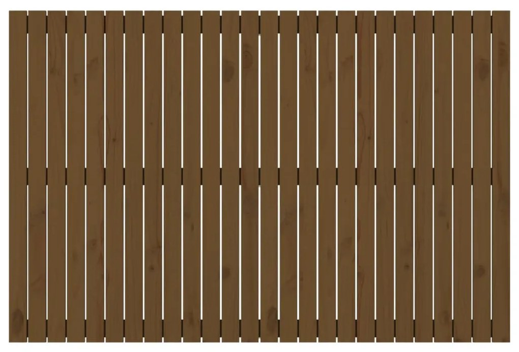 mézbarna tömör fenyőfa fali fejtámla 166 x 3 x 110 cm