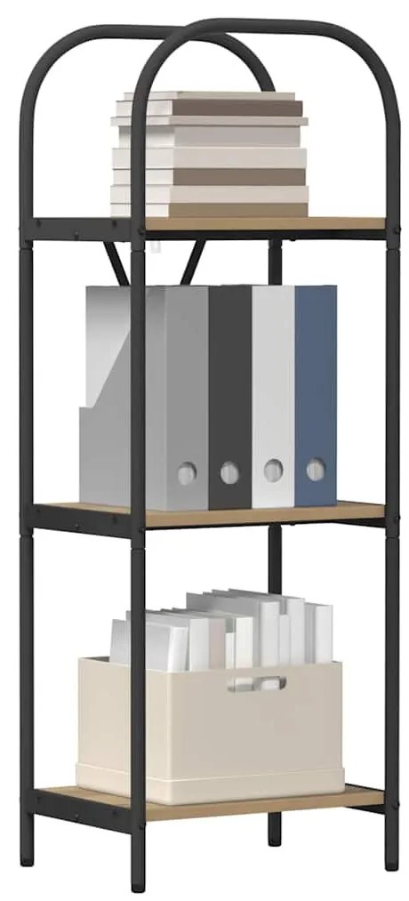 Könyvespolc kézműves tölgy 40 x 30 x 109 cm Faanyag