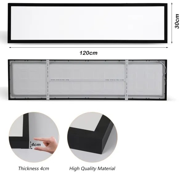 Brilagi - LED fürdőszobai világítótest FRAME LED/50W/230V 3000/4000/6000K IP44 fekete